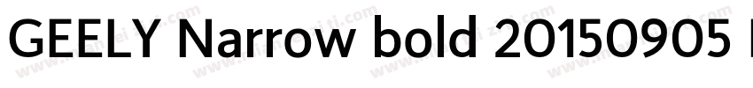 GEELY Narrow bold 20150905 Regular字体转换